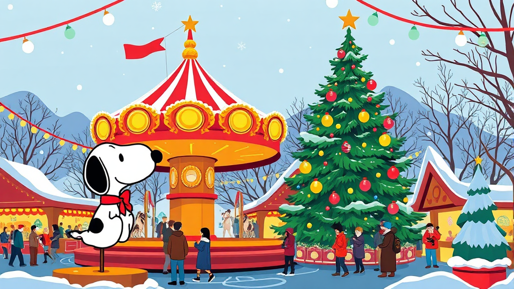 크리스마스 마켓 & 팝업 정보 (cartoon 스타일)