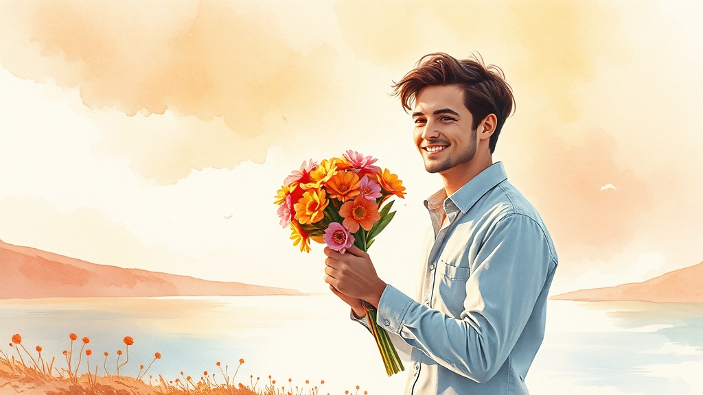 ESFJ 남자의 연애 스타일과 이상형 (watercolor 스타일)