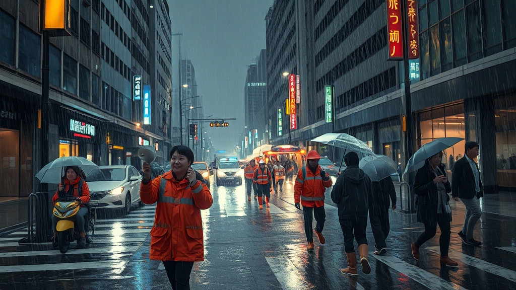 서울시 및 정부의 대응 조치 (realistic 스타일)