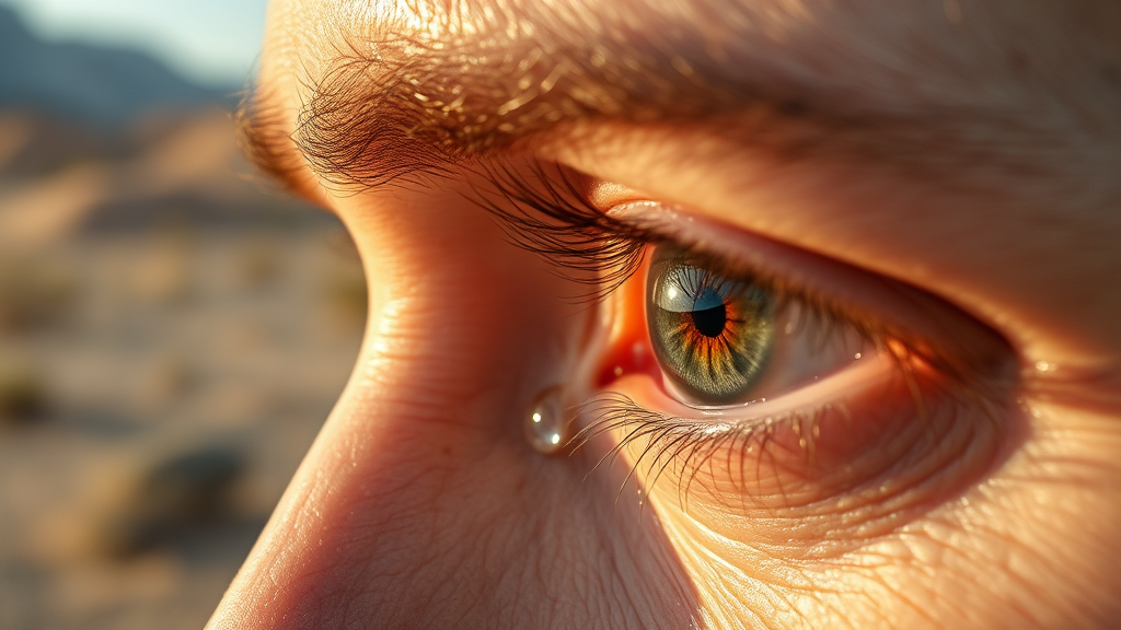 안구건조증의 다양한 원인 (realistic 스타일)