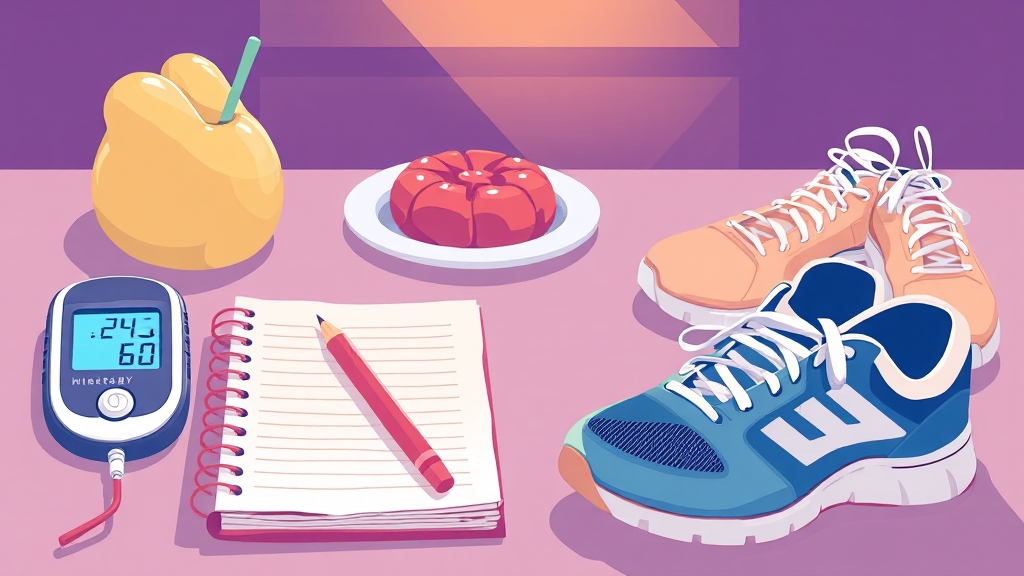 진단 후 관리, 꾸준함이 답! (illustration 스타일)