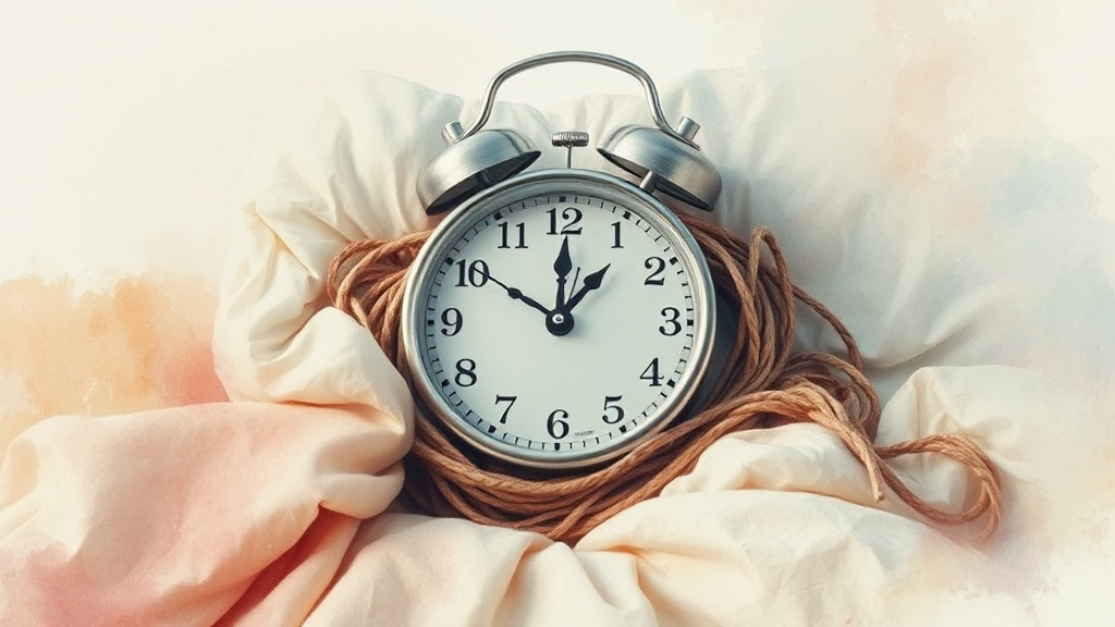 주말 몰아 자기의 역효과와 수면 부채의 진실 (watercolor 스타일)