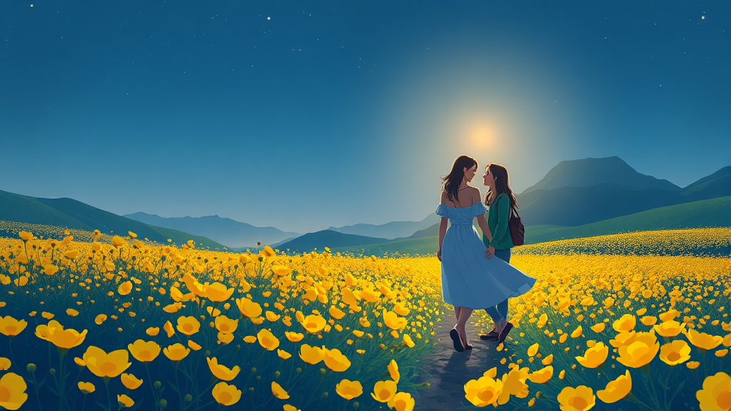 잊지 못할 봄날의 추억 만들기 (illustration 스타일)