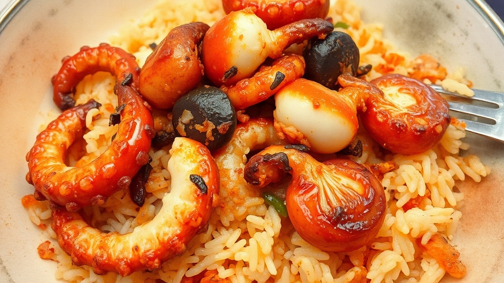 쭈꾸미볶음 활용 요리 레시피 (watercolor 스타일)