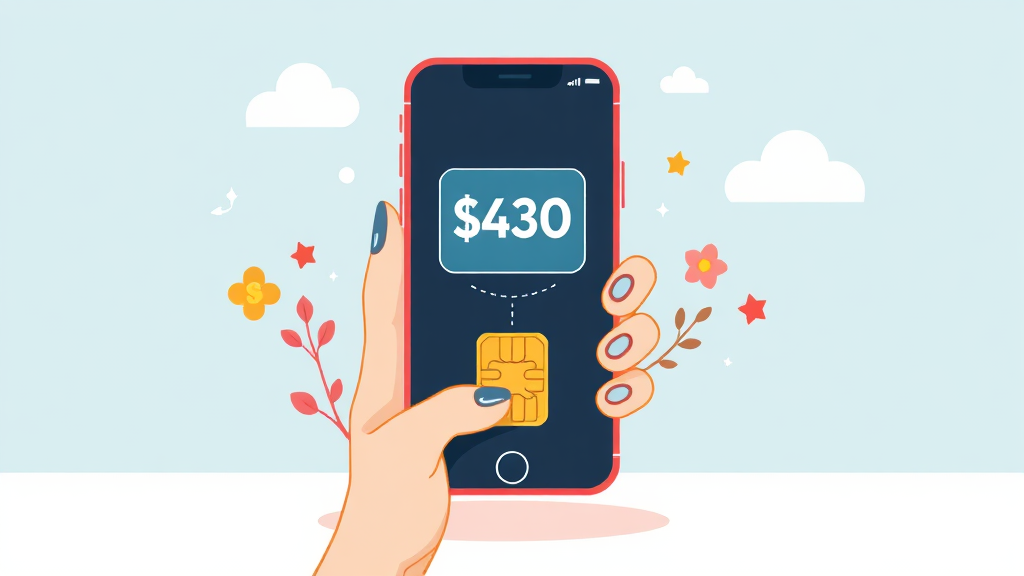 알뜰폰 셀프 번호이동 방법 (illustration 스타일)