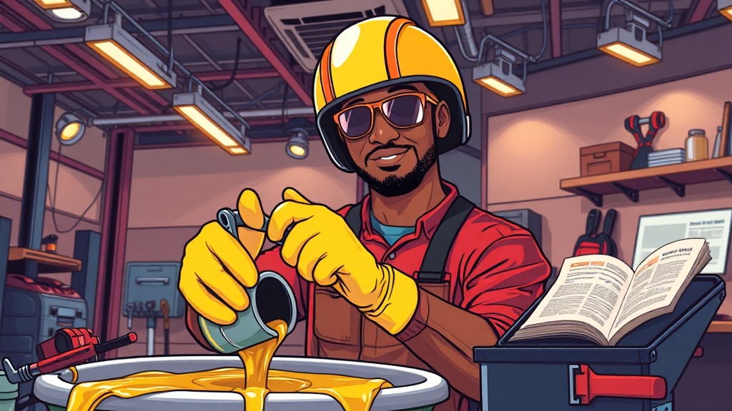 엔진오일, 직접 교체해도 될까요? (cartoon 스타일)