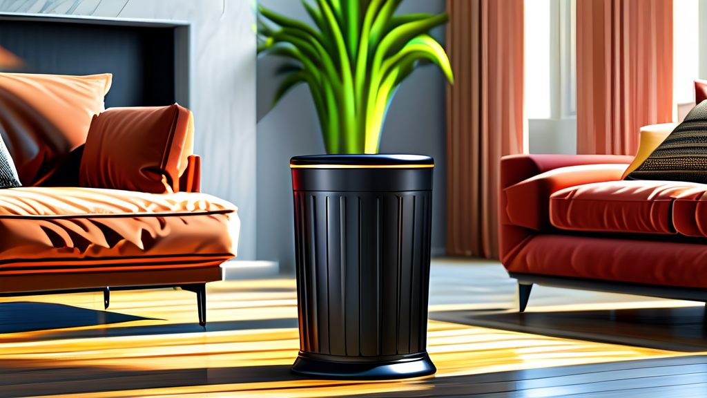 거실 인테리어를 살리는 디자인 쓰레기통 (realistic 스타일)