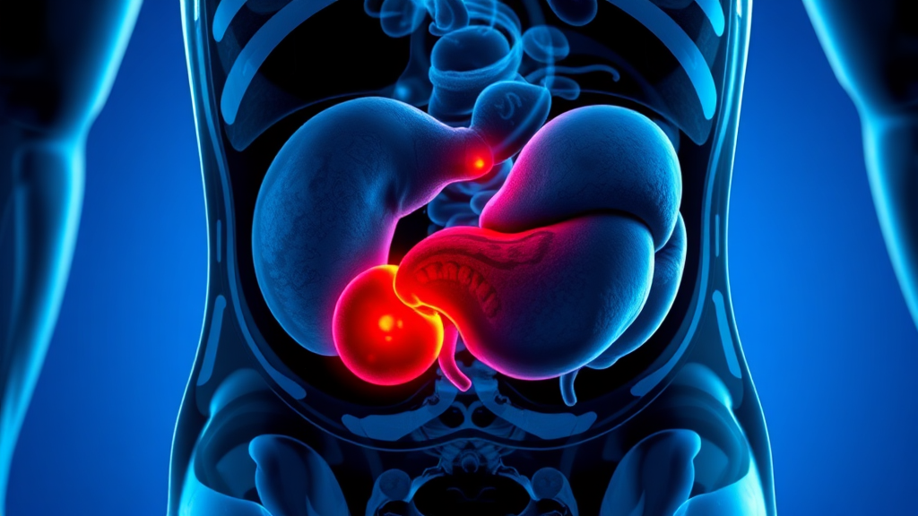 맹장염 진단과 치료 (realistic 스타일)