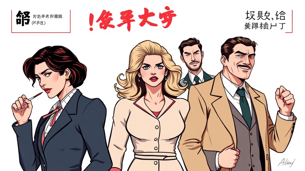 주요 등장인물 소개 및 관계도 심층 분석 (illustration 스타일)