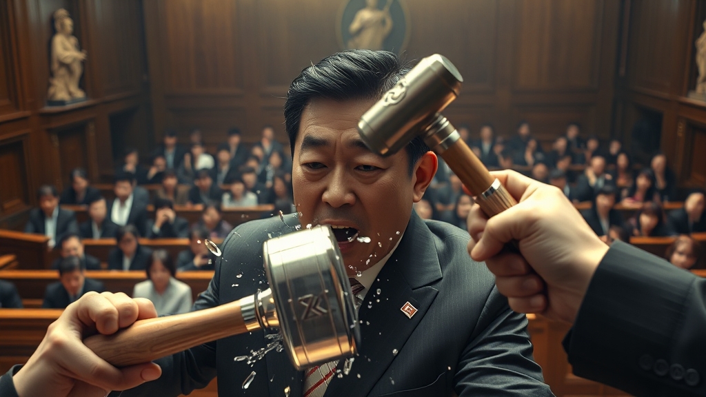 헌재의 탄핵 인용 결정 (realistic 스타일)