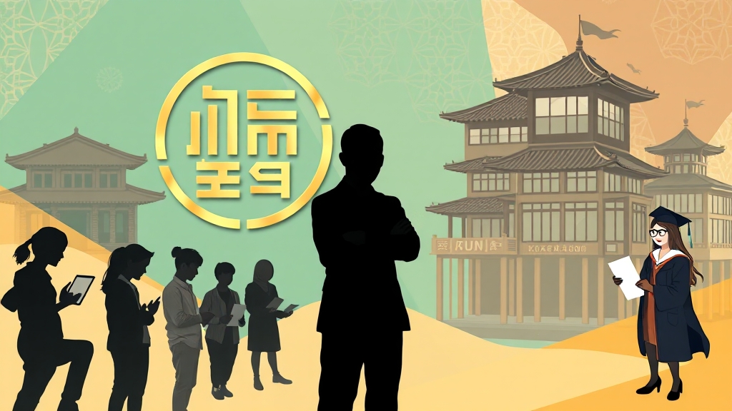 교육 과정 및 기관 선택 (illustration 스타일)
