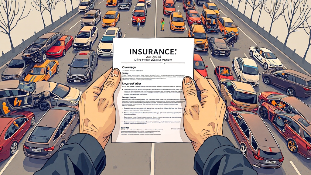운전자 보험 가입 시 고려 사항 (illustration 스타일)