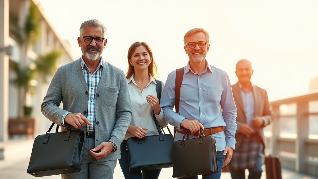 4050 일자리 센터 취업 지원 (realistic 스타일)