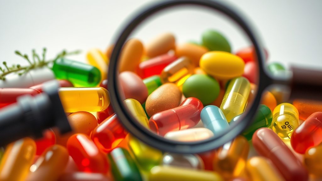 코엔자임Q10 선택 시 고려사항 (realistic 스타일)