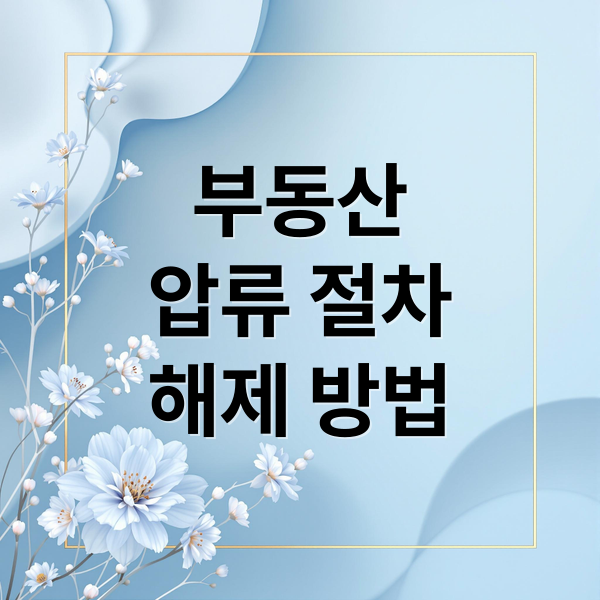 부동산
압류 절차
해제 방법 (부동산 압류 효력 대처)