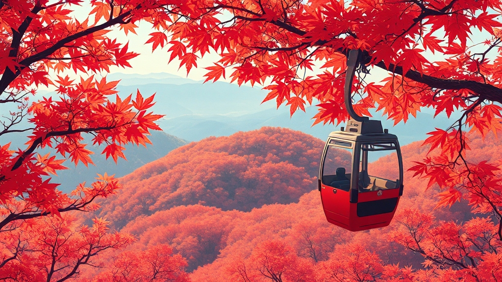 케이블카 정보 (요금, 시간) (illustration 스타일)