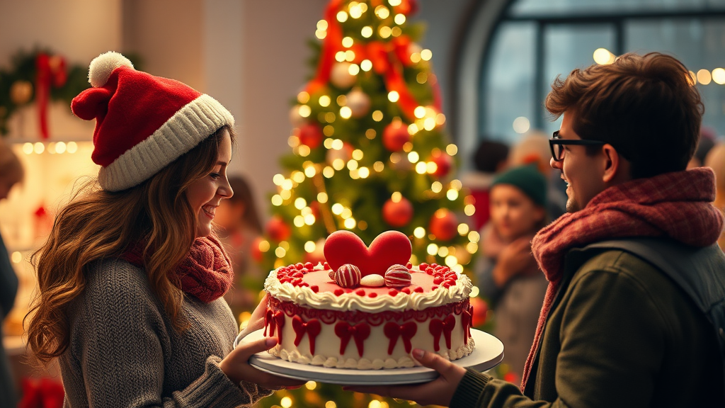 투썸 케이크 예약 시 유의사항 (realistic 스타일)