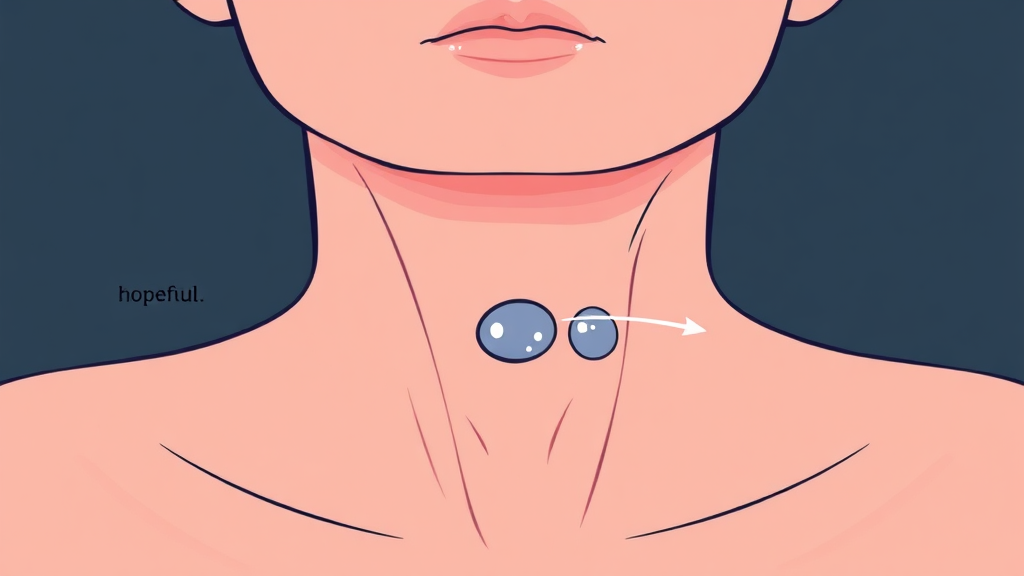 갑상선 결절: 양성 vs 악성 (illustration 스타일)