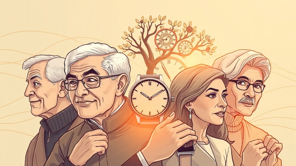 출생연도별 수령 나이 (illustration 스타일)
