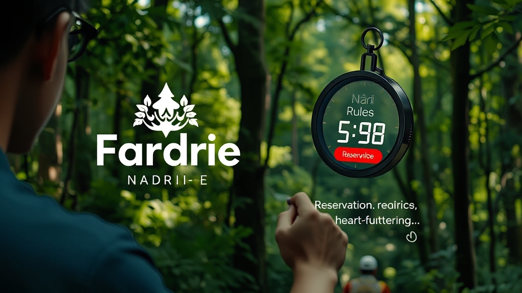 숲나들e 예약 시 유의사항 (realistic 스타일)