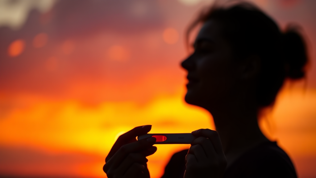 갱년기 테스트기 결과 해석 (realistic 스타일)