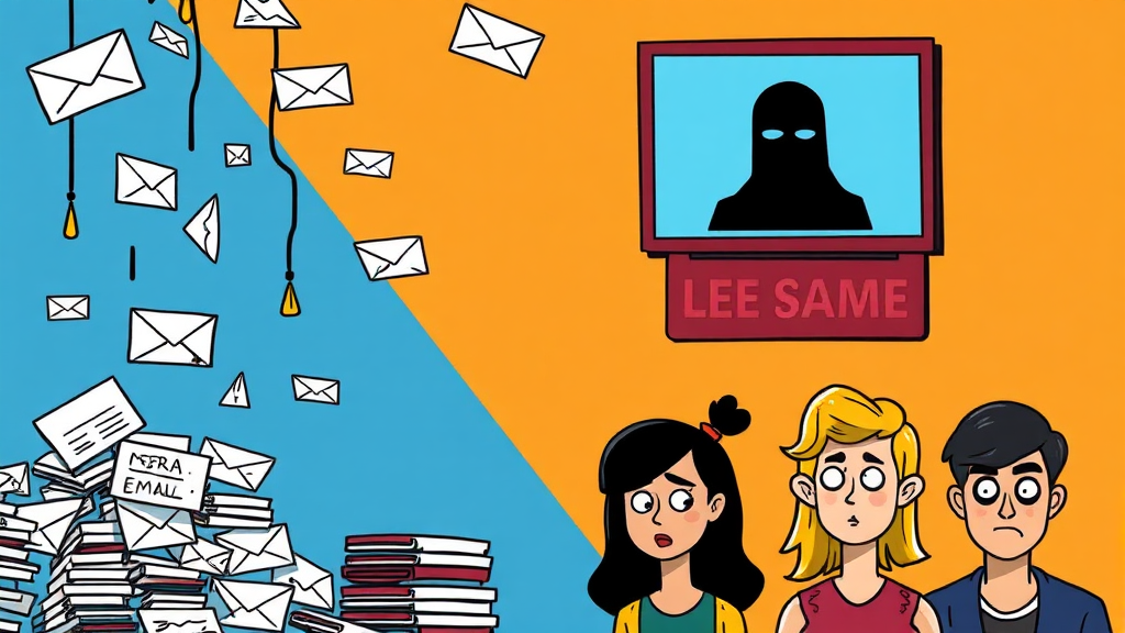 스팸 메일, 어떤 피해를 줄까요? (cartoon 스타일)