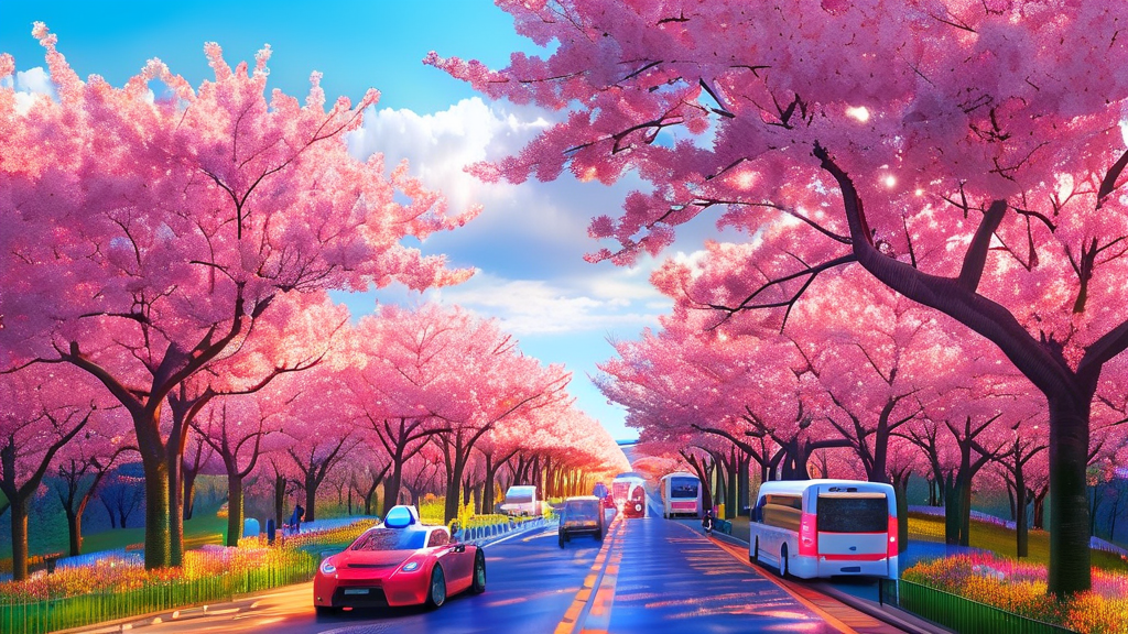 축제 기간 교통 통제 및 주차장 안내 (realistic 스타일)