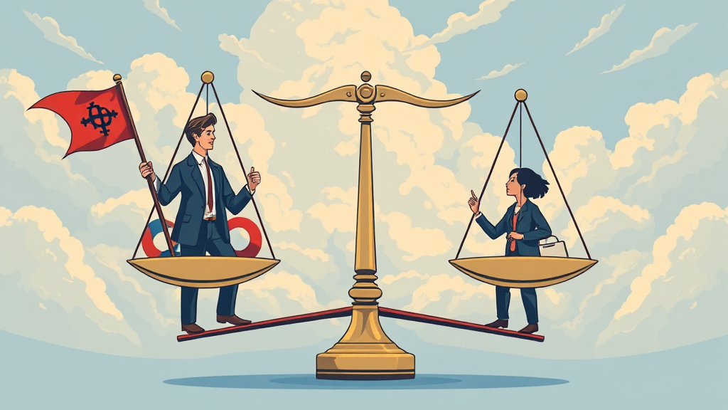 청산형 채무조정 관련 논란 및 정부 입장 (illustration 스타일)