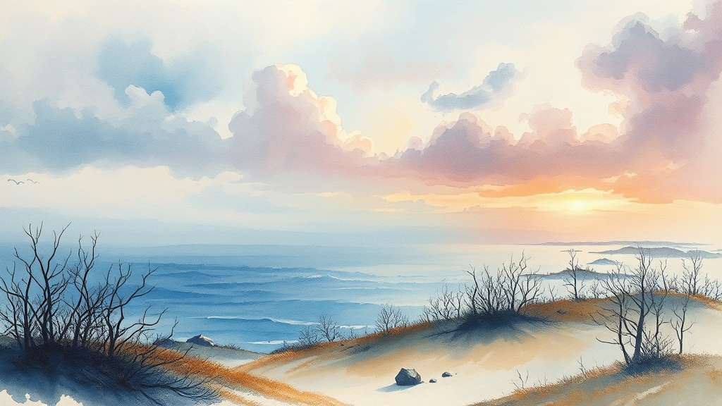 기후 변화와 날씨 (watercolor 스타일)