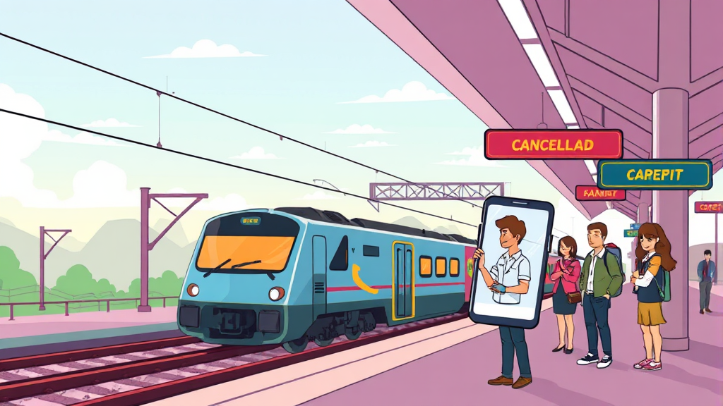 취소표 & 예약 대기 활용 (cartoon 스타일)