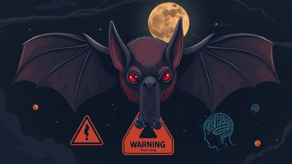 니파 바이러스 발생 현황 및 위험성 (illustration 스타일)