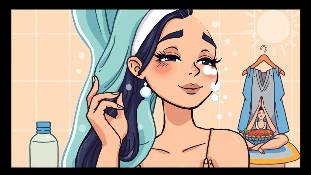 생활 습관 개선 가이드 (cartoon 스타일)