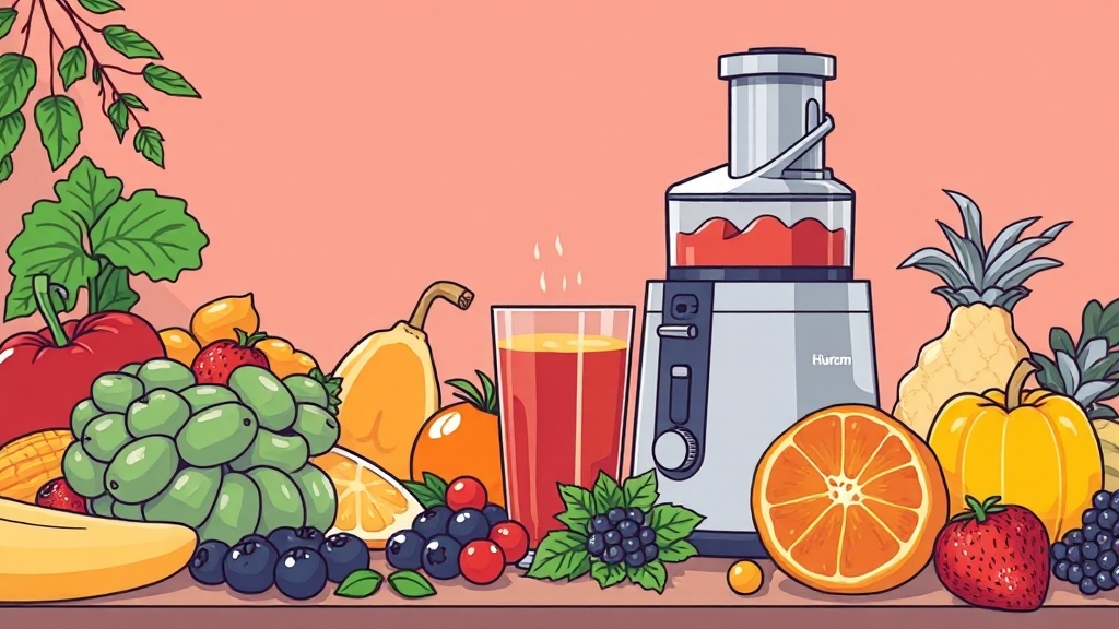 휴롬 착즙 기술: 엔자임 주스란? (illustration 스타일)