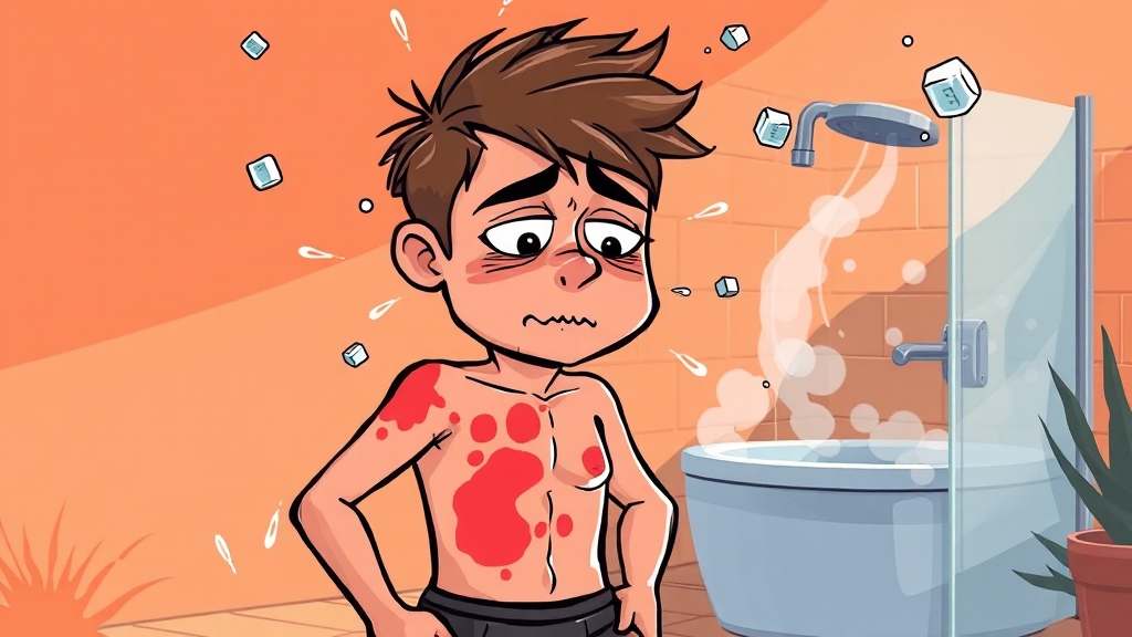 콜린성 두드러기란? (cartoon 스타일)