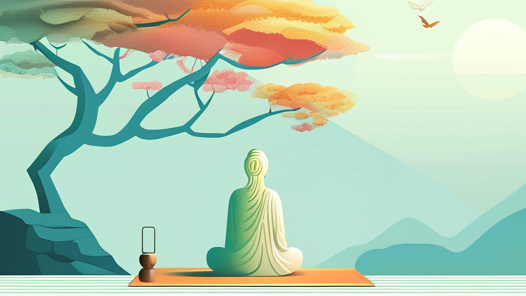 건강 및 멘탈 관리: 휴식과 지혜 (illustration 스타일)