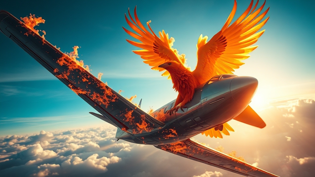 상황별 비행기 사고 꿈 해몽 (realistic 스타일)