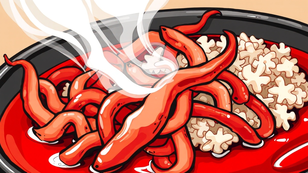 딱딱하지 않은 진미채 볶음 만들기 (cartoon 스타일)