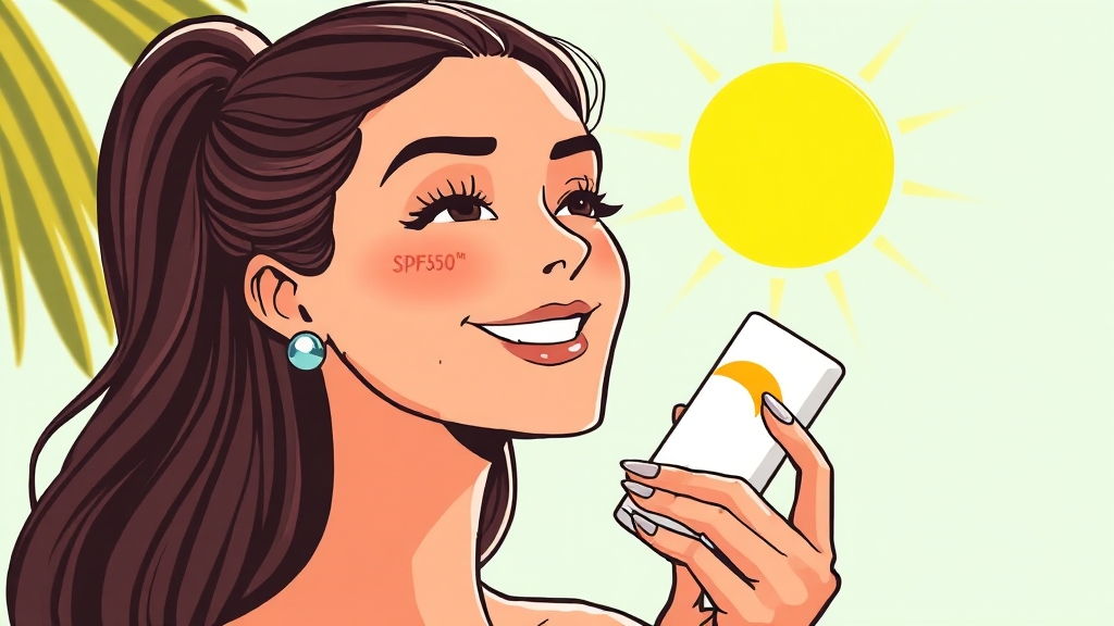 자외선 차단제, 똑똑하게 고르자! (cartoon 스타일)