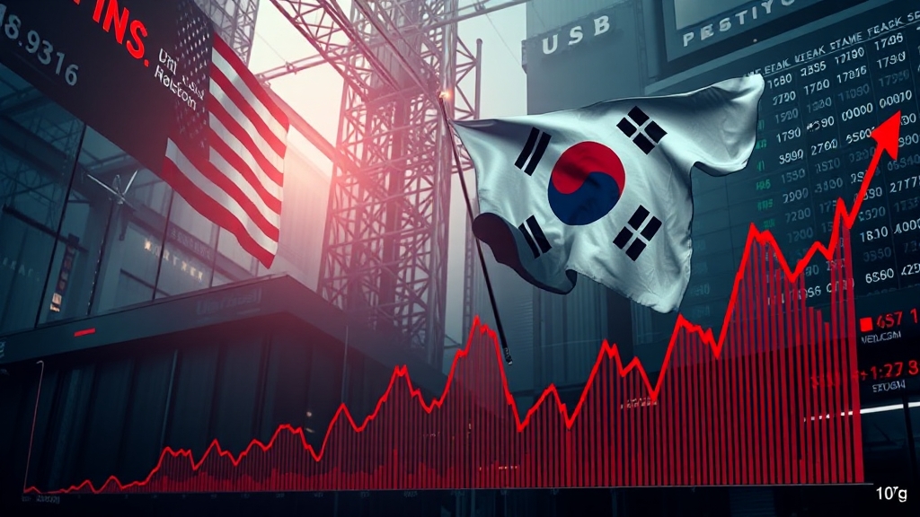 셧다운 발생 시 영향: 미국 & 한국 (realistic 스타일)