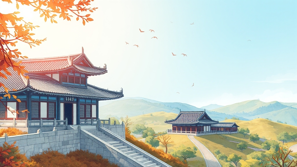 청와대 주요 시설 및 코스 (cartoon 스타일)