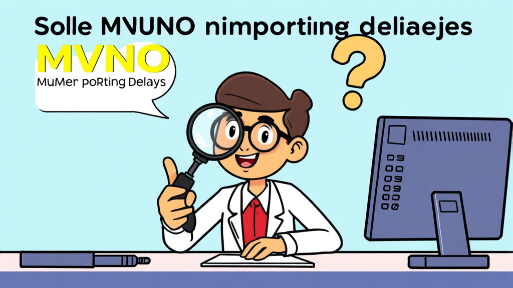 번호이동 지연? 개통 확인법 (cartoon 스타일)