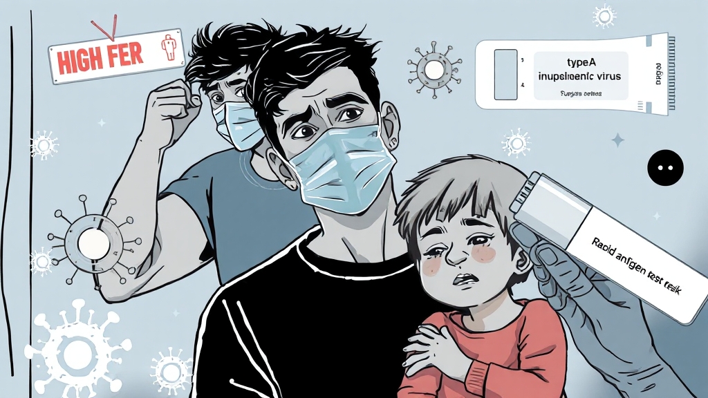 A형 독감 증상 & 진단 (illustration 스타일)