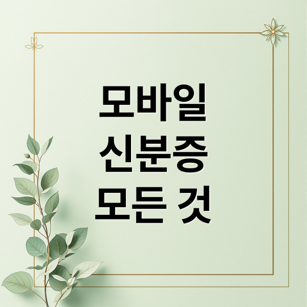 모바일
신분증
모든 것 (모바일 신분증 민간앱 발급)