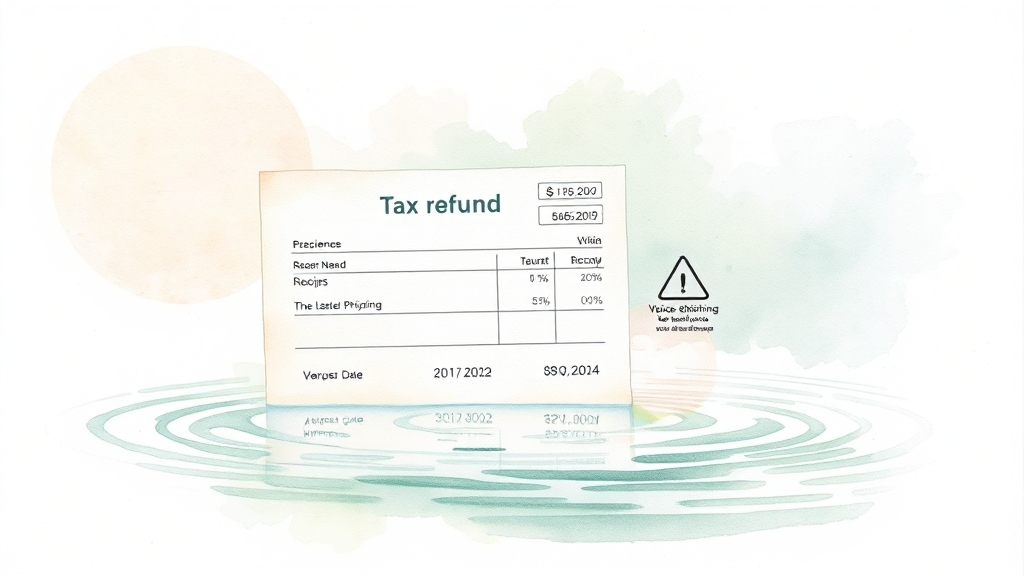 환급 신청 시 유의점 (watercolor 스타일)