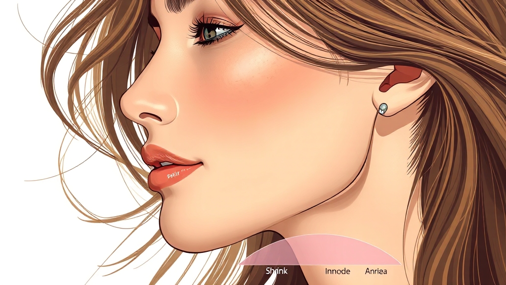 심부볼 개선 시술: 슈링크 vs 인모드 (illustration 스타일)