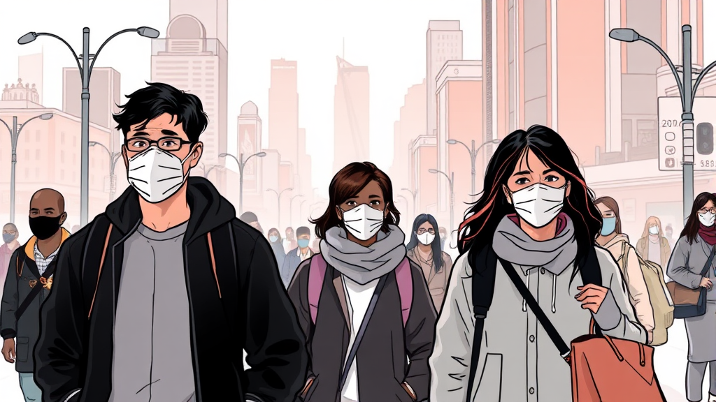 전국 미세먼지 농도 ‘나쁨’ (illustration 스타일)