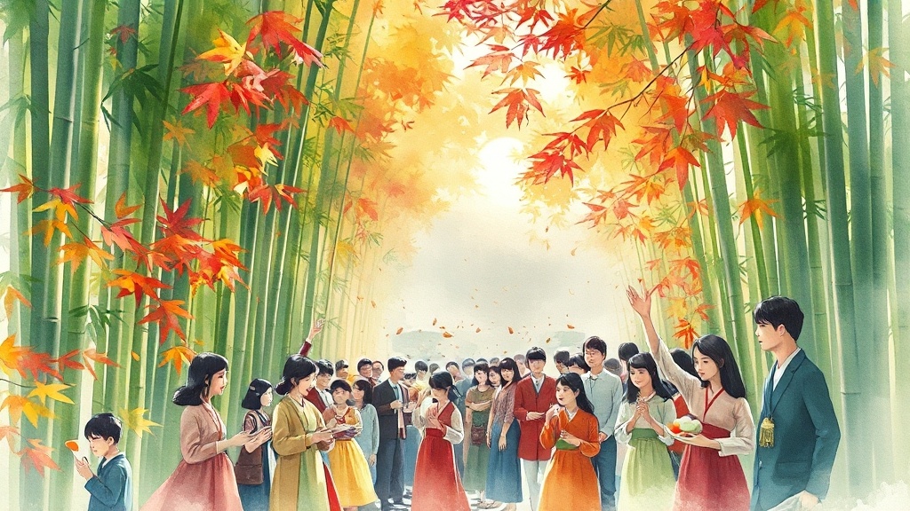 가을 축제: 풍성한 수확의 기쁨 (watercolor 스타일)