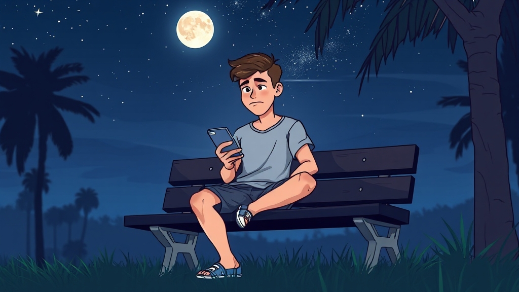 열대야 불면증 자가진단 (cartoon 스타일)