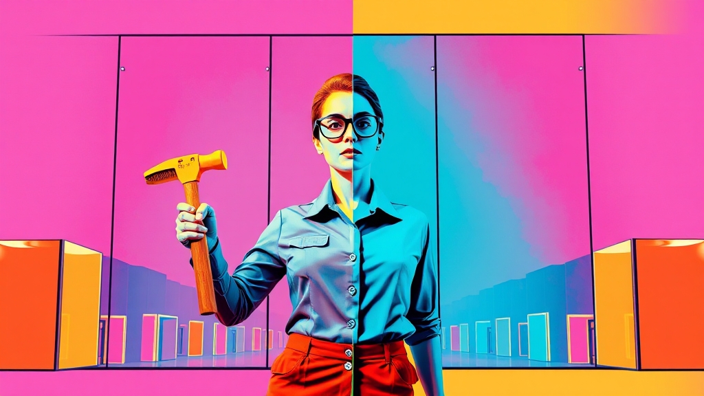 셀프 vs 전문가, 선택은? (popart 스타일)