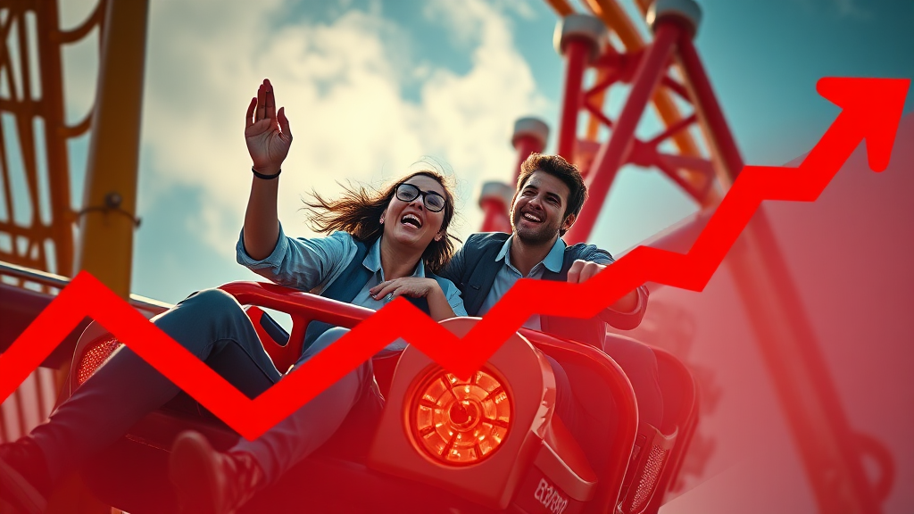 주가 급등락 원인은? (realistic 스타일)